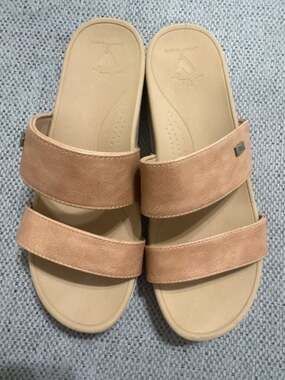 Reef Banded Horizon Hi Platform Slide Sandals